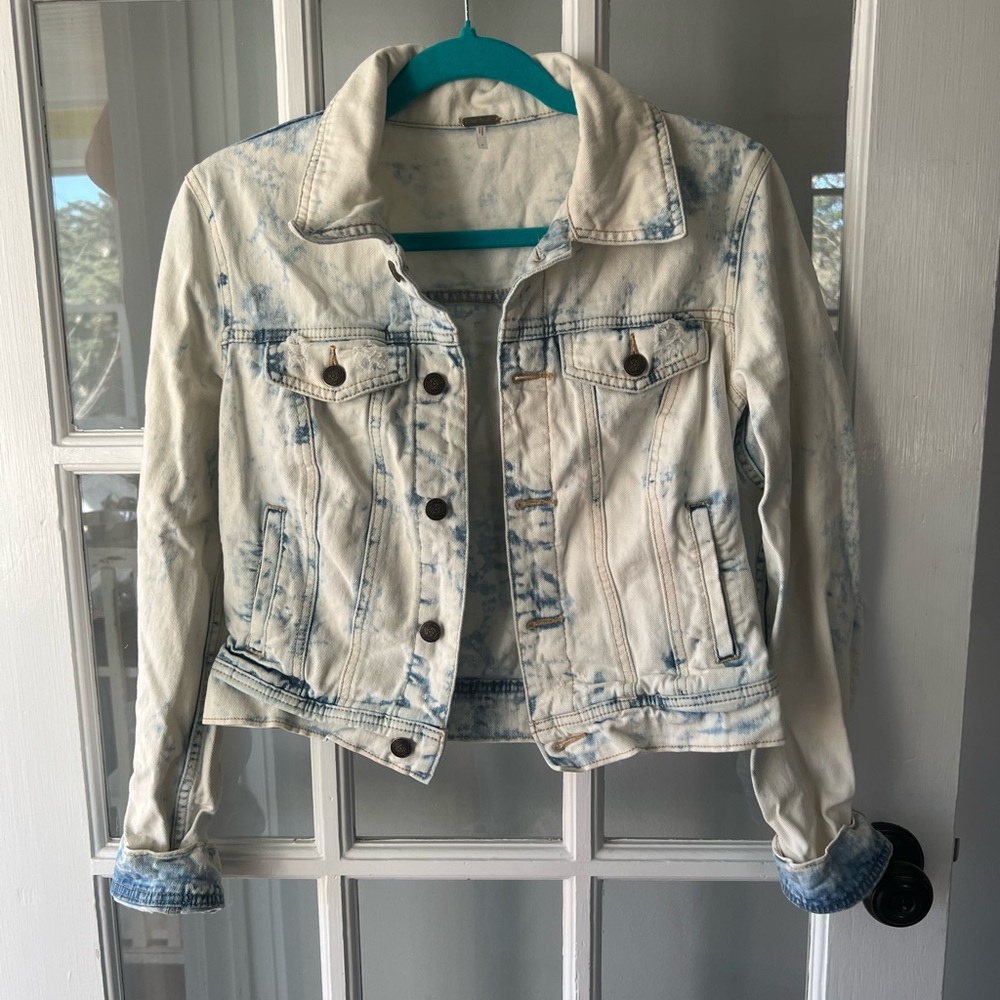 Free People Light Blue Jean Jacket